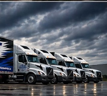 Fleet lineup at terminal